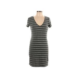 H&M Basic T-Shirt Dress Womens Green White Stripes Size Medium
